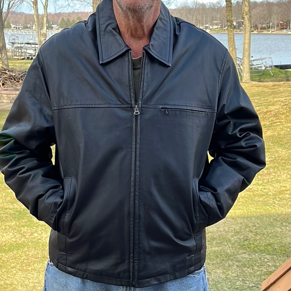 Vintage Joshua Ross black leather jacket L